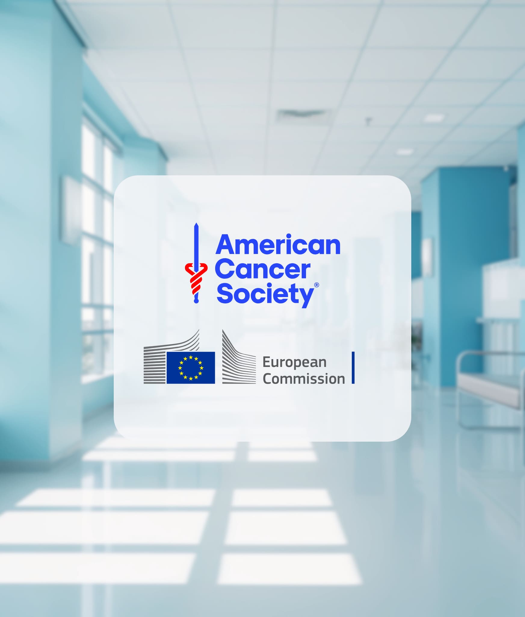 Logo of the American Cancer Society and European Commission