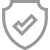 Icon of a checkmark inside a shield.